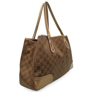Gucci Bag Ribbon Brown Shoulder Princy Tote Canvas GG